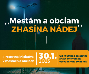 Aktuality / ,,Mestám a obciam zhasína nádej´´ - protest 30.1.2023 - foto