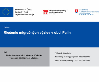 Aktuality / Riešenie migračných výziev v obci Palín - foto