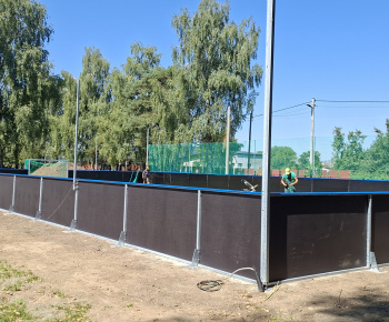 Aktuality / Výstavba „Viacúčelového ihriska 33x18 m s osvetlením“. - foto