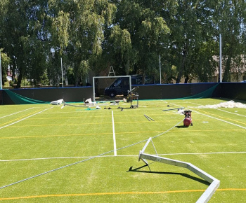 Aktuality / Výstavba „Viacúčelového ihriska 33x18 m s osvetlením“. - foto