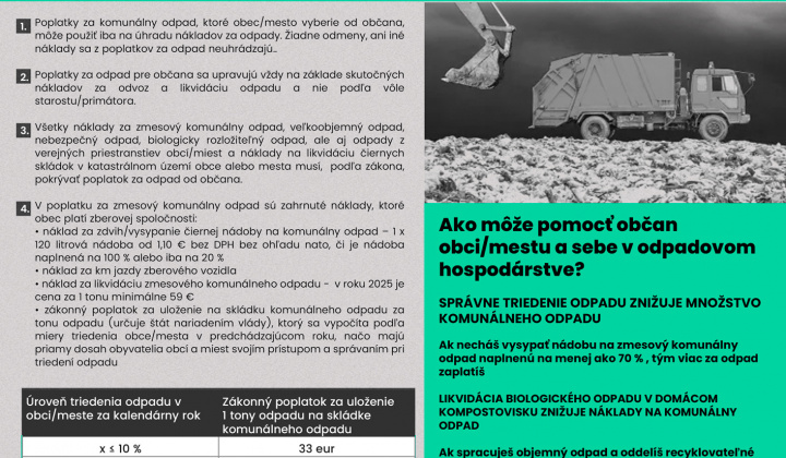 1. fotografia fotogalérie Aktuality / Ako je to s poplatkom za komunálny odpad? - foto