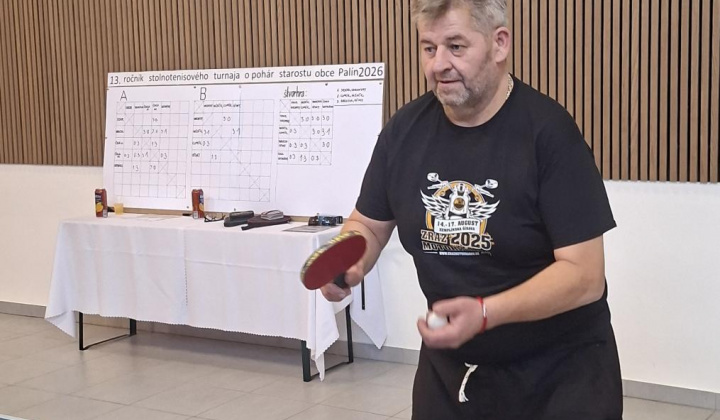 11. fotografia fotogalérie 13. ročník stolnotenisového turnaja o pohár starostu obce Palín 2026