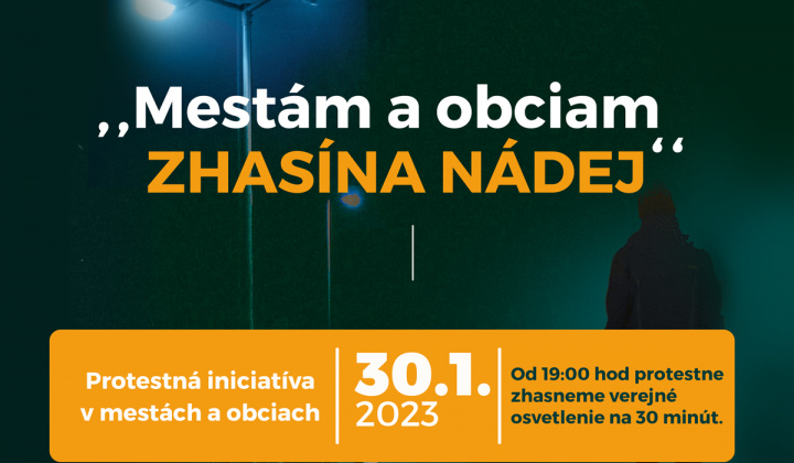 ,,Mestám a obciam zhasína nádej´´ - protest 30.1.2023